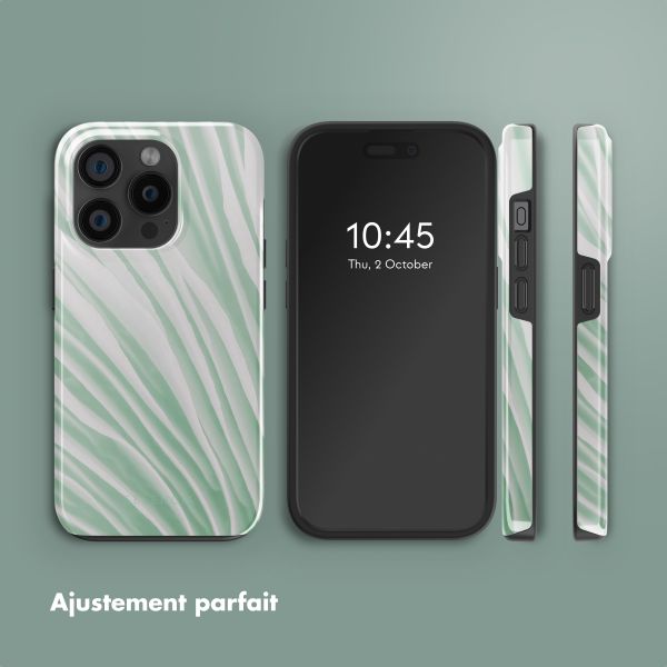 Selencia Coque arrière Vivid avec MagSafe Apple iPhone 15 Pro - Nature Grayed Jade