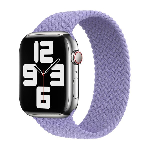 Apple 4 Pack Bracelet Solo tressé Apple Watch | 38/40/41/42 mm - Taille 2 - Black Unity/ (PRODUCT)RED/ Lavender/ Lake Green