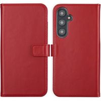 Selencia Étui portefeuille en cuir véritable Samsung Galaxy S24 FE - Rouge
