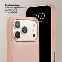 Selencia Coque de télephone Nova avec cordon et porte-cartes Apple iPhone 17 Pro - Dusty Rose