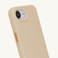 Selencia Coque arrière Rivièra avec MagSafe avec crochets amovibles Apple iPhone 17e / 16e - Milky Latte