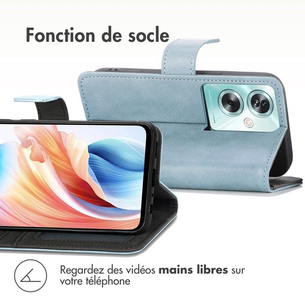 imoshion Étui de télephone portefeuille de luxe OnePlus Nord N30 SE - Bleu clair