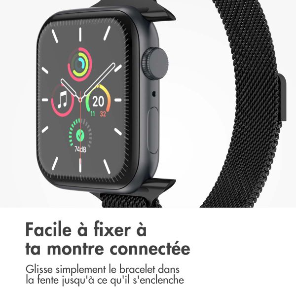 imoshion Bracelet slim Milanese Apple Watch | 38/40/41/42 mm - Noir