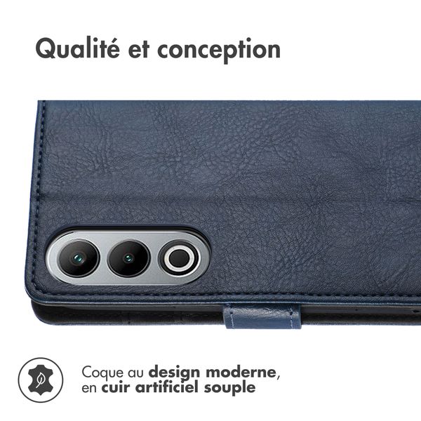 imoshion Étui de télephone portefeuille de luxe OnePlus Nord CE 4 - Bleu foncé