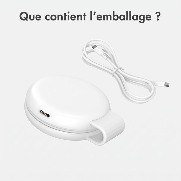 imoshion Chargeur de voyage sans fil 2-en-1 25 W - iPhone / AirPods / Apple Watch - Qi2.2 - Blanc