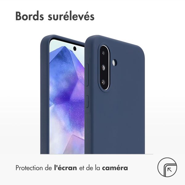 Accezz Coque Liquid Silicone Samsung Galaxy A36 / A56 - Bleu foncé