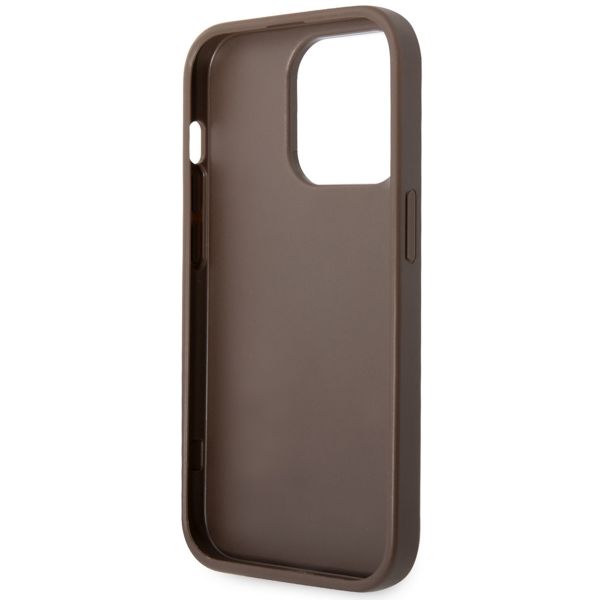 Guess Coque 4G Metal Logo Backcover Apple iPhone 14 Pro Max - Marron