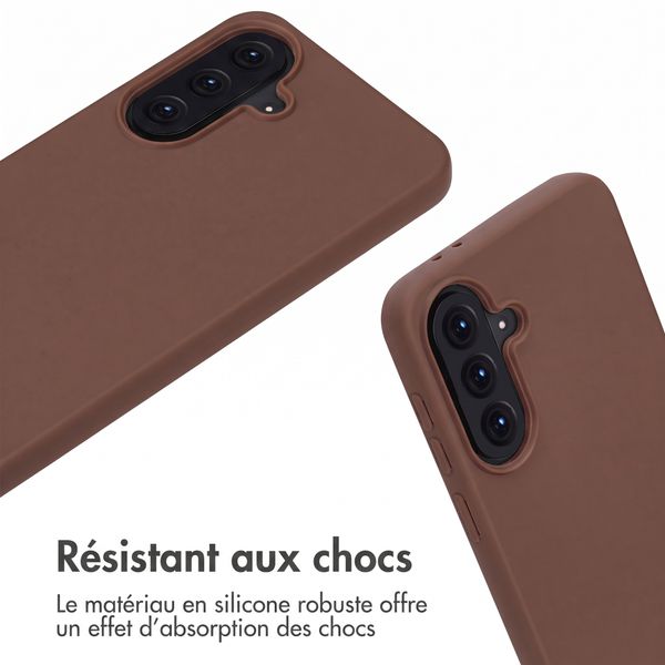 imoshion Coque en silicone avec cordon Samsung Galaxy A56 - Marron