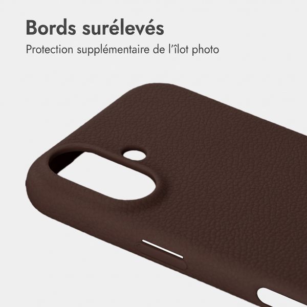 imoshion Coque arrière Texture Apple iPhone 16 - Marron foncé