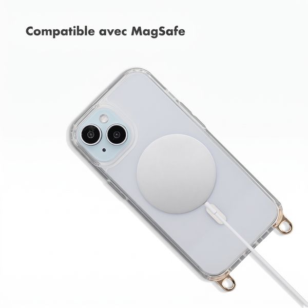 Selencia Coque arrière Rivièra MagSafe avec crochets amovibles Apple iPhone 15 - Transparent