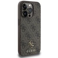 Guess Coque 4G Metal Logo MagSafe Apple iPhone 15 Pro - Marron