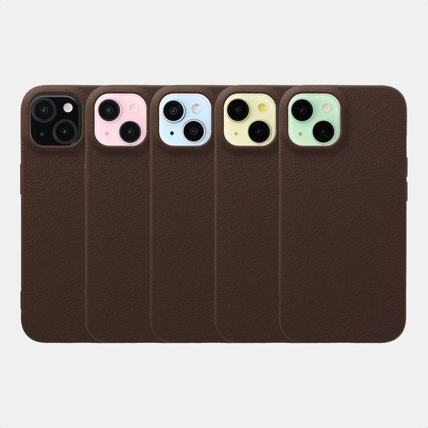 imoshion Coque arrière Texture Apple iPhone 15 - Marron foncé