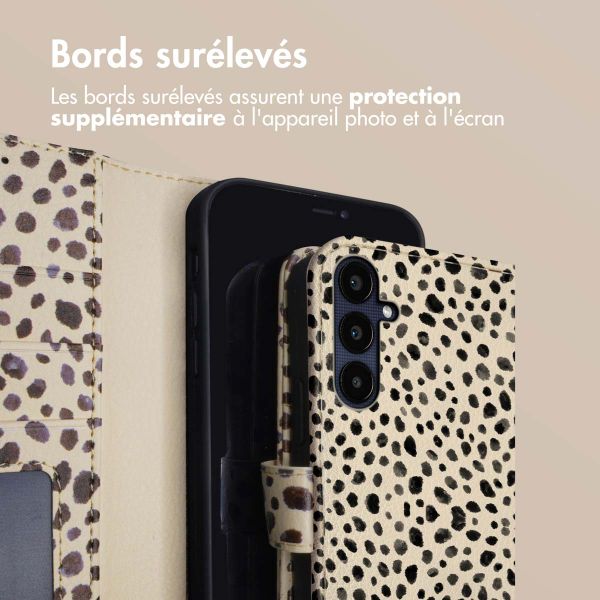 imoshion Étui de télephone portefeuille Design Samsung Galaxy A55 - Black And White Dots