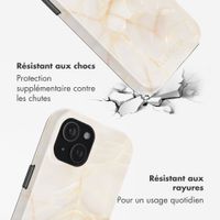 Selencia Coque arrière Vivid avec MagSafe Apple iPhone 15 - Golden Beige Marble