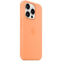 Apple Coque en silicone MagSafe Apple iPhone 15 Pro - Orange Sorbet