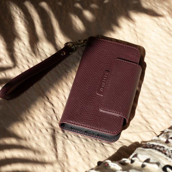 Selencia Etui portefeuille serpent amovible 2-en-1 Llyr Samsung Galaxy S20 Plus - Rouge foncé