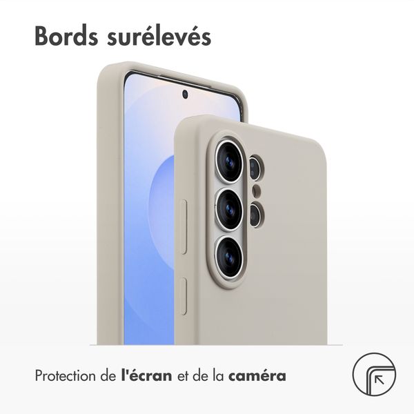 Accezz Coque Liquid Silicone avec MagSafe Samsung Galaxy S26 Ultra - Stone