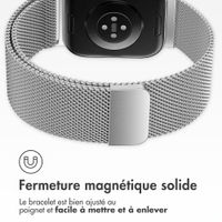 imoshion Bracelet magnétique milanais Xiaomi Smart Band 9 Pro / 8 Pro / Redmi Watch 6 / 5 / 4 - Argent