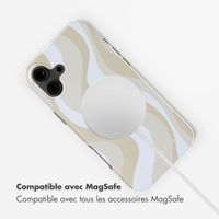 Selencia Coque arrière Vivid avec MagSafe Apple iPhone 16 - Desert Waves Beige