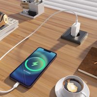 Accezz Chargeur GaN Ultra Slim - USB-C - 20 W - Blanc