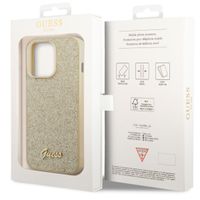 Guess Coque Glitter Flakes Apple iPhone 14 Pro - Doré
