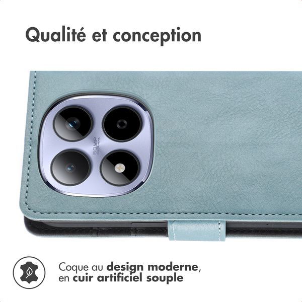 imoshion Étui de télephone portefeuille de luxe Xiaomi Redmi Note 15 Pro Plus (5G) - Bleu clair