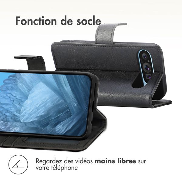 imoshion Étui de télephone portefeuille de luxe Google Pixel 9 / 9 Pro - Noir