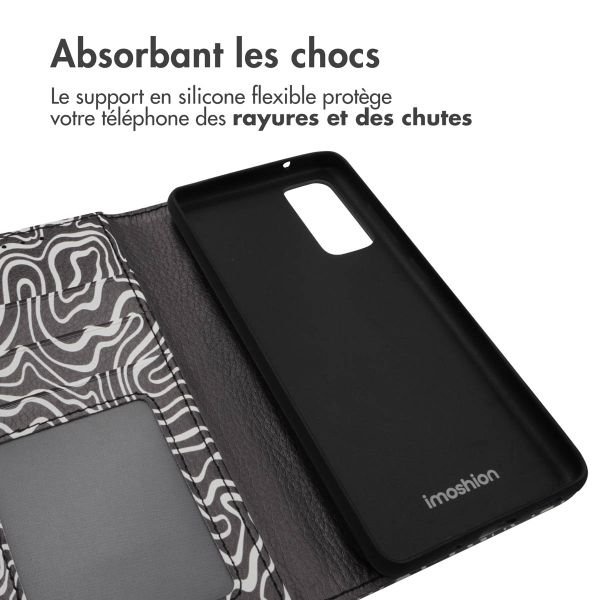 imoshion Étui de télephone portefeuille Design Samsung Galaxy S20 FE - Black And White
