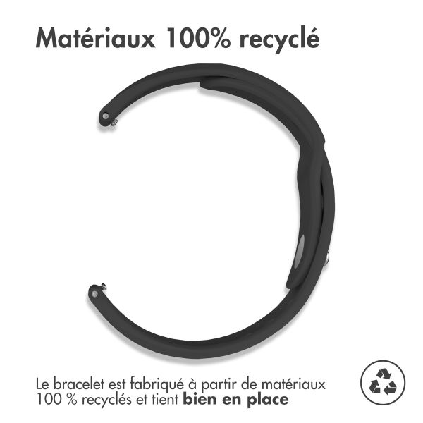 imoshion Bracelet sport en silicone  - Connexion universelle 22 mm - Noir