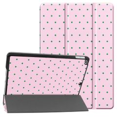 imoshion Coque tablette Design Trifold Apple iPad 9 (2021) 10.2 pouces / iPad 8 (2020) 10.2 pouces / iPad 7 (2019) 10.2 pouces - Happy Dots