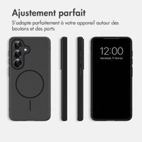 imoshion Coque arrière Color avec Thin MagSafe Ring Samsung Galaxy S25 / S24 - Noir