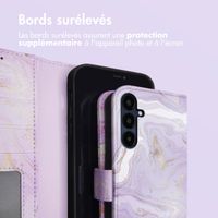 imoshion Étui de télephone portefeuille Design Samsung Galaxy A35 - Purple Marble