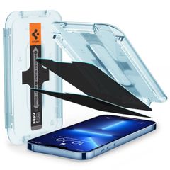 Spigen Protection d'écran en verre trempé GLAStR Privacy Applicator - lot de 2 Apple iPhone 13 Pro Max