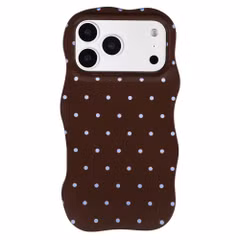 Selencia Coque arrière Vivid Wavy avec MagSafe Apple iPhone 17 Pro - Happy Dots Chocolate