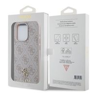 Guess Coque 4G Metal Logo MagSafe Apple iPhone 15 Pro Max - Rose