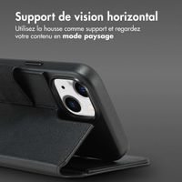 Accezz Étui de télephone portefeuille en cuir 2-en-1 avec MagSafe Apple iPhone 15 - Onyx Black
