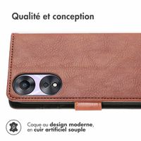 imoshion Étui de télephone portefeuille de luxe Oppo A58 - Marron