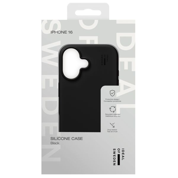 iDeal of Sweden Coque Silicone Apple iPhone 16 - Noir