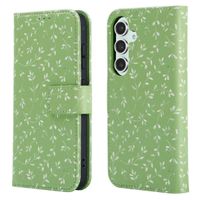 imoshion Étui de télephone portefeuille Design Samsung Galaxy S25 - Green Flowers