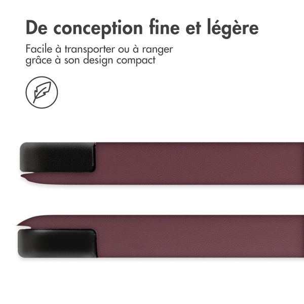 imoshion Coque tablette Trifold Apple iPad 9 (2021) 10.2 pouces / iPad 8 (2020) 10.2 pouces / iPad 7 (2019) 10.2 pouces - Bordeaux