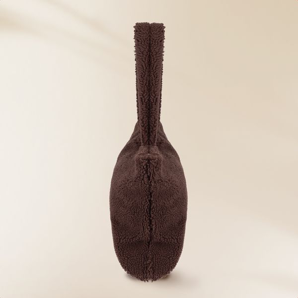 Selencia Sac Fourre-tout Zaya - Teddy Sac Ordinateur 16 pouces - Choco Brown