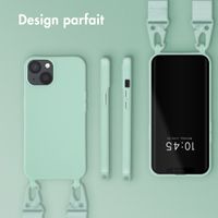 Selencia Coque silicone avec cordon amovible Apple iPhone 13 - Turquoise