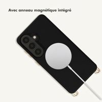 Selencia Coque arrière Rivièra avec MagSafe avec crochets amovibles Samsung Galaxy S26 - Velvet Black