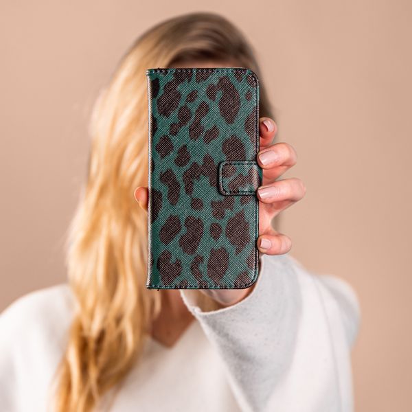 imoshion Design Softcase Bookcase Samsung Galaxy S21 FE - Green Leopard