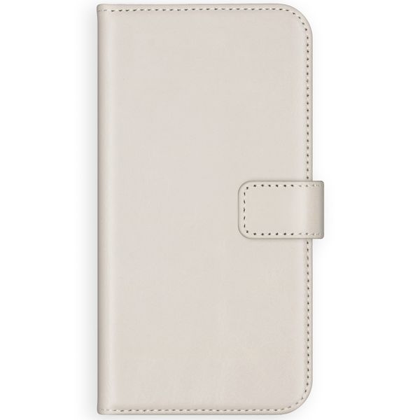 Selencia Étui portefeuille en cuir véritable Samsung Galaxy A72 - Greige