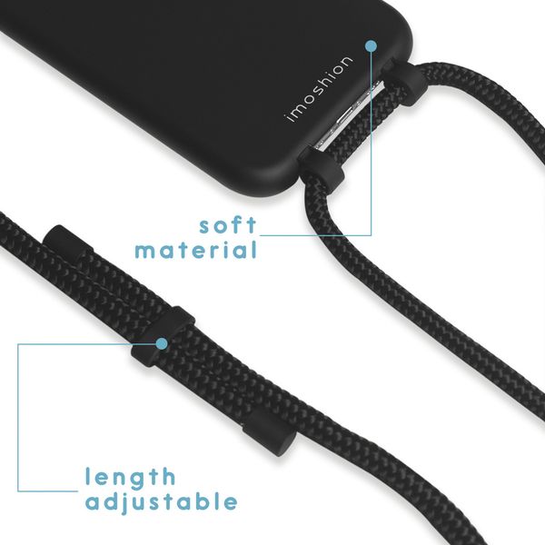 imoshion Coque de couleur avec cordon amovible Apple iPhone 12 (Pro) - Noir