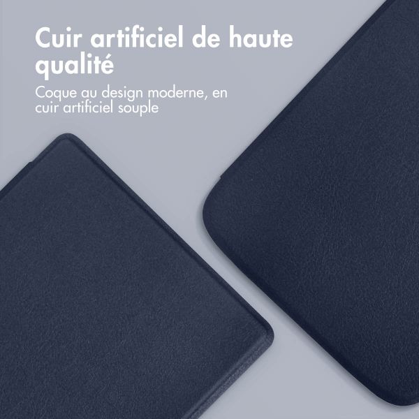 imoshion Étui de liseuse portefeuille Slim Soft Kobo Nia - Bleu foncé