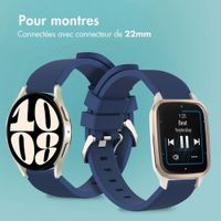 imoshion Bracelet en silicone flexible  - Connexion universelle 22 mm - Bleu foncé