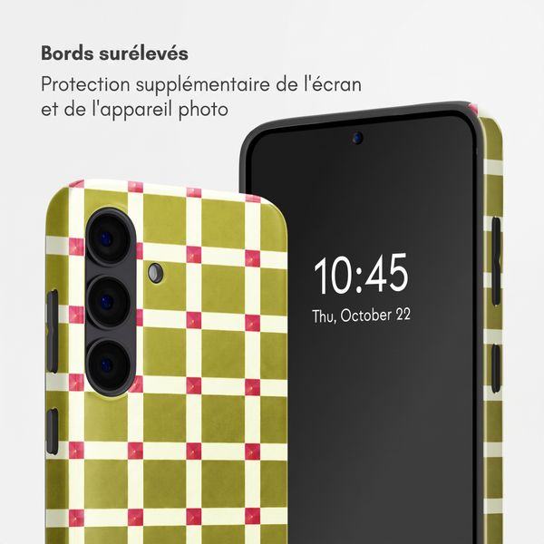 Selencia Coque arrière Vivid Samsung Galaxy S24 - Check This Olive