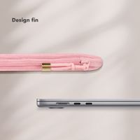 Selencia Pochette ordinateur Corduroy 15-16 pouces - Soft Blush